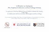 A Window on Antiquity: The Topham Collection at Eton ... · PDF fileA Window on Antiquity: The Topham Collection at Eton College Library ... British visitors to the Palazzo Barberini