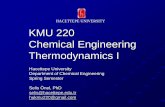 HACETTEPE UNIVERSITY KMU 220 Chemical Engineering ...yunus.hacettepe.edu.tr/~selis/teaching/WEBkmu220/ppt/KMU220Ther… · KMU 220 Chemical Engineering Thermodynamics I Hacettepe