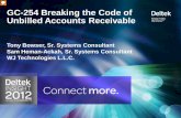 GC-2XX Unbilled Analysis: Breaking the Code - …govcon360.com/wp-content/uploads/2012/09/GC-254-Unbilled-Analysis... · Unbilled amounts can grow to the point that management bec\൯mes