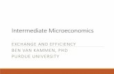 Intermediate Microeconomics - Purdue Universityweb.ics.purdue.edu/~bvankamm/Files/340 Notes/ECON 301 Notes 4... · Intermediate Microeconomics EXCHANGE AND EFFICIENCY BEN VAN KAMMEN,