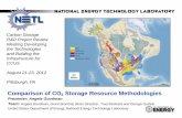 Comparison of CO2 Storage Resource Methodologies Library/Events/2012/Carbon Storage RD... · Storage Resource Methodologies Presenter: Angela Goodman ... Estimating CO 2 ... Risk