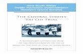 The Central Sydney Tai Chi Trial - NSW · PDF fileThe Central Sydney Tai Chi Trial New South Wales Health Promotion Demonstration Research Grants Scheme A randomised controlled trial