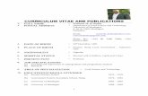 CURRICULUM VITAE AND PUBLICATIONS - University of · PDF fileCURRICULUM VITAE AND PUBLICATIONS 1. ... processing on heavy metals (Pb, Cd and Hg) ... on Environmental Analysis for sustainable