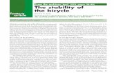 The stability of the bicycle - · PDF filescopic theories of bicycle stability. (b) At left is URB III, whose reversed front forks give it great stability when pushed and ... cycle