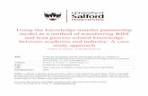 Using the knowledge transfer partnership model as a …usir.salford.ac.uk/12890/2/Using_the_Knowledge_Transfer... · Using the Knowledge Transfer Partnership model as a method of