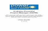 Krakatau Essential Project Manager (KEPM) - Power · PDF filePython, Ruby, ShellScript, Textfiles, UCode, VB6 / VB.NET / VBScript, VHDL, Windows ... and User Guide for the Krakatau