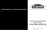 filtration - EPA - Environmental Protection Agency · PDF filefiltration in new plants and, in some cases, slow sand filters were replaced by rapid gravity filters following introduction
