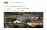 Nonconformist Places of Worship - Historic England · PDF fileafter the Second World War. ... mid-nineteenth century their chapels and meeting houses, ... Nonconformist places of worship