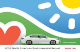 2016 North American Environmental Report - honda.com · PDF file2016 North American Environmental Report ... The Accord Hybrid is at the forefront of our strategy to increase sales