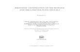 PHOTONIC GENERATION OF MICROWAVE AND MILLIMETER WAVE · PDF filePHOTONIC GENERATION OF MICROWAVE AND MILLIMETER WAVE SIGNALS ... achieve frequency quadrupling, sextupling or ... to