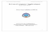 B.Com (Computer Applications)mguniversity.ac.in/syllabus/ug/B.Com (Computer Applications).pdf · B.COM (Computer Applications) PROGRAMME FIRST YEAR: SEMESTER-I ... BC105 Business