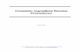 Cosmetic Ingredient Review · PDF fileCosmetic Ingredient Review Procedures October, 2010 . Cosmetic Ingredient Review 1101 17th Street, NW, Suite 412 Washington, ... Public Documents