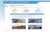 6.4 Surface Areas of Pyramids - Big Ideas Math 7/06/g7_06... · 6.4 Surface Areas of Pyramids How can you ﬁ nd the surface area of a pyramid? Even though many well-known pyramids
