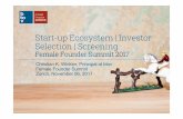 Start-up Ecosystem | Investor Selection |  · PDF file2 major events p.a. in ... Selected financiers on the DACH map DACH ...