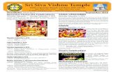 ONAM - Sri Siva Vishnu · PDF fileRishi Tarpanam (Propitiating the Sages who handed down the Vedas to ... (Amavasya) 10:00 AM Durga Abhishekam 10:00 AM Ayyappa Puja (Uttaraphalguni)