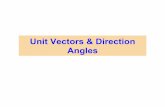 Unit Vectors & Direction Angles - goblues.orggoblues.org/.../files/2010/08/Unit-Vectors-Direction-Angles.pdf · What is a unit vector?! A vector with a magnitude of 1.! What are the