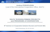 Andrey PODOPLEKIN Lead of the International Cooperation ... · PDF fileLead of the International Cooperation Office, NArFU ... Sports and Health ... Слайд 1 Author: a.podoplekin