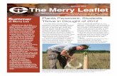 Summer 2012 The Merry Leaflet - Goshen College · PDF filenew nut orchard near the Kesling Farmstead. Stoesz, ... is serving as an agroecology intern for the 2012-2013 year. 2 The