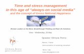 Time and stress management in this age of “always-on ... · PDF fileTime and stress management in this age of “always-on social media” and the concept of Gross National Happiness