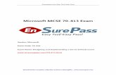 Microsoft MCSE 70-413  · PDF fileEnsurepass.com Easy Test! Easy Pass! Download the complete collection of Exam's Real Q&As   Microsoft MCSE 70-413 Exam Vendor: Microsoft