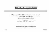 Towable Generators and Light Tower - Power Equipment · PDF fileTowable Generators and Light Tower (Diesel Liquid Cooled) TG8LT TG10T, 15T, 20T and 25T Installation & Operating Manual