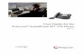 SoundPoint IP 550 User Guide - SIP 3 - Polycom Support · PDF fileiii About This Guide Thank you for choosing the Polycom® SoundPoint IP 550, a full-duplex, hands-free SIP desktop