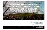 ENVIRONMENTAL PROTECTION AT THE MANAGED · PDF fileENVIRONMENTAL PROTECTION AT THE MANAGED SOLID ... 3.6.1 Landfill Gas Collection Efficiency ... NSPS New Source Performance Standards