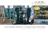 Plunger Pump Manufacturer Brochure - Wastecorp Pumps · PDF fileMax. rec. suction lift 20’ Max. discharge head 100’ Plunger dia. 7” Pump style Simplex 16 ... Plunger pump flow