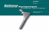 Reliance Femoral Component Surgical Technique - … Reliance Femoral Compone… · 4 Reliance Femoral Component Surgical Protocol 1Determine and Mark the Osteotomy Level By using