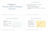 Coordinate Systems Chapter 3 : Vectors and ... - · PDF fileVectors and Coordinate Systems ... vectors • A and A are scalars, ... Projectile Motion Rotational Motion Different types