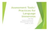 Assessment Tools/ Practices for Language · PDF fileAssessment Tools/ Practices for Language Immersion ... Minnetonka Target Levels Grade ACTFL Proficiency ... to align to AP Chinese