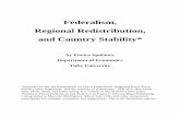 Federalism, regional redistribution, and country stabilityase.tufts.edu/economics/papers/spolaoreFederalism.pdf · Federalism, regional redistribution, and country stability ... federalism