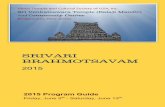 SRIVARI BRAHMOTSAVAM - ::Sri Venkateswara Temple:: · PDF fileSRIVARI BRAHMOTSAVAM . 2015. Hindu Temple and Cultural Society of USA, Inc. ... Sri Sukta, Maha Lakshmi Homam, Poornahuti,