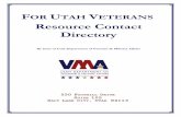 Resource Contact Directory - Supporting our Utah Veteransveterans.utah.gov/wp-content/uploads/2016/02/Utah-Veterans... · FOR UTAH VETERANS Resource Contact Directory By State of