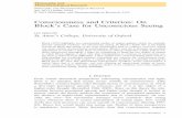 Consciousness and Criterion: On Block's Case for ... · PDF filewhich Block refers, and explains why their interpretation as evidence of unconscious seeing faces several difﬁculties.
