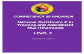 COMPETENCY STANDARDS National Certificate 2 in Training ...pngntc.org/pdfs/NC2TRA20022B.pdf · COMPETENCY STANDARDS National Certificate 2 in Training and Assessment ... Senior Trainer