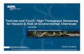 ToxCast and Tox21: High Throughput Screening for Hazard ... · PDF filefor Hazard & Risk of Environmental Chemicalsfor Hazard & Risk of Environmental Chemicals David Dix ... efon a