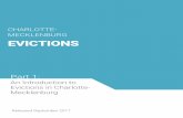 EVICTIONS - · PDF fileAndrey Melkonyan, Mecklenburg County Sheriff’s Office ... Evictions in Charlotte-Mecklenburg Part 1 is the first in a series that will examine evictions in
