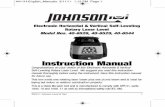 Instruction Manual - Johnson · PDF fileModel Nos. 40-6526, 40-6529, 40-6544 ... Description Model No. 40-6526 Qty. ... for long periods of time, it may not reach full charge until