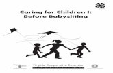 18 USC 707 Caring for Children I: Before Babysitting · PDF fileIn Caring for Children I: Before Babysitting, ... You have chosen Caring for Children as ... Watch a child playing alone