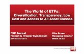 The World of ETFs - The home of Exchange Traded · PDF fileThe World of ETFs: Diversification, Transparency, ... 11 966 12 561 16 444 27 503 32 832 35 414 36 472 40 345 ... • DBX