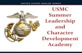 USMC Summer Leadership and Character Development · PDF fileSummer Leadership and Character Development Academy . Summer Leadership and Character Development Academy ... Team Building