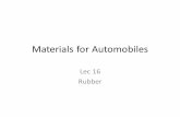 Materials for Automobiles - Engineering Design, IIT Madras · PDF fileMaterials for Automobiles Lec 16 Rubber . Stress n Metals Conventional Plastics Elastomers Rubber Basics :Elastomeric
