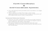 Earth Coordinates Grid Coordinate  · PDF fileEarth Coordinates & Grid Coordinate Systems ... See Figure 1.15, page 17, ... When we treat the earth as an oblate ellipsoid, we