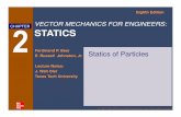 VECTOR MECHANICS FOR ENGINEERS: 2 STATICSarahim/skmm1203 Statics of particle.pdf · • Trigonometric solution - use the triangle rule for vector addition in conjunction ... Eighth