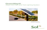 Solar LED Path and Trail Lighting System - Sol By Carmanah · PDF fileinstructions for the Sol GreenWay solar LED lighting system. ... Pathway Parking Lot b a c. ... Greenway® Solar