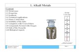 1. Alkali Metals - FH Münster · PDF file1. Alkali Metals Ct tContent 1.1 ... Rubidium (rubidus ... Th Slbilit fAlkliMtlSlt i O i Sl t C Ntbl B I dThe Solubility of Alkali Metal Salts