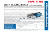 Sine Wave Filters - Westek · PDF fileMTE SERIES A SINE WAVE FILTERS are designed to provide a Sine Wave output voltage when ... Altitude Derating Curve Current Derating Factor Altitude