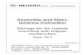 Assembly and Main- tenance instruction - NEUERO · PDF fileginning of the foundation and assembly works, a building request is to be ... secure it against shifting and tilting. ...