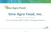 Carve-Out Spin-Off (“COSO”) Strategy Overview · PDF file2 Safe"Harbor" This presentation has been prepared by Sino Agro Food, Inc. (“SIAF” or “the Company”) solely for